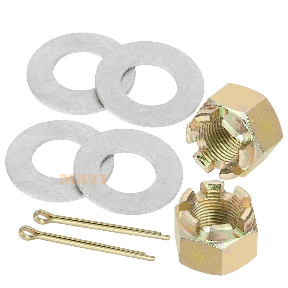 M MATI Polaris Front Axle Nut & Washer Kit (Fits Most Models) RZR, Ranger, General, Sportsman, ACE OEM: 7555796, 7547337