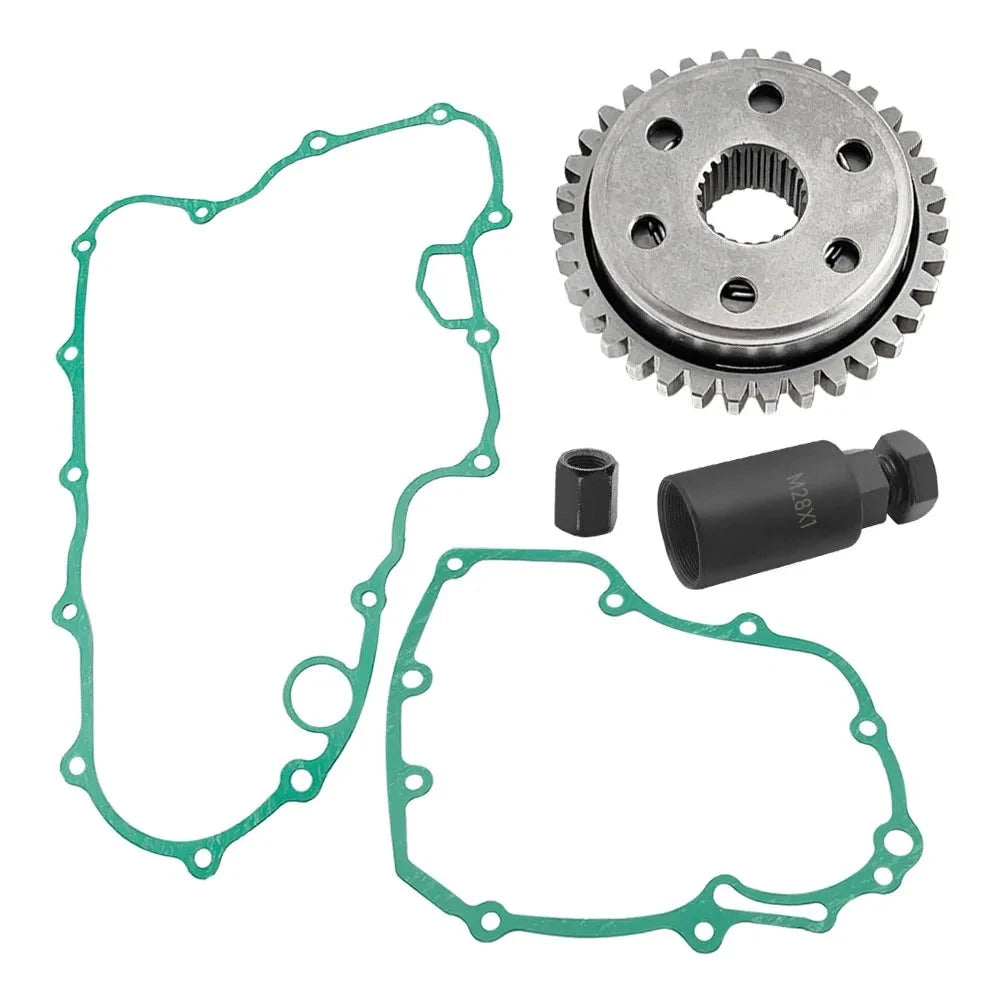 Starter Starting Clutch One Way Gear Bearing Gasket Flywheel Puller Kit for Honda TRX450ER TRX450 2006-2014 Mati Powersports