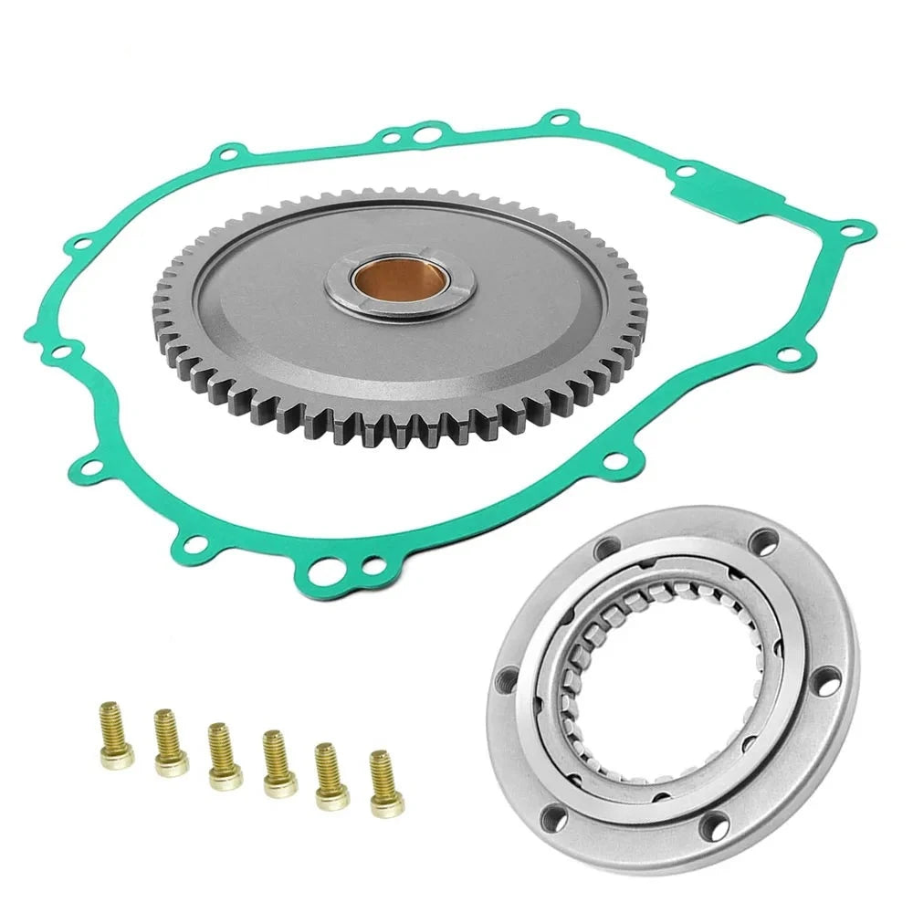 Starter Starting Clutch One Way Gear Bearing Gasket for Yamaha Grizzly 350, Bruin 350, Wolverine 350 MPN: 5UH-15517-00-00 Mati Powersports