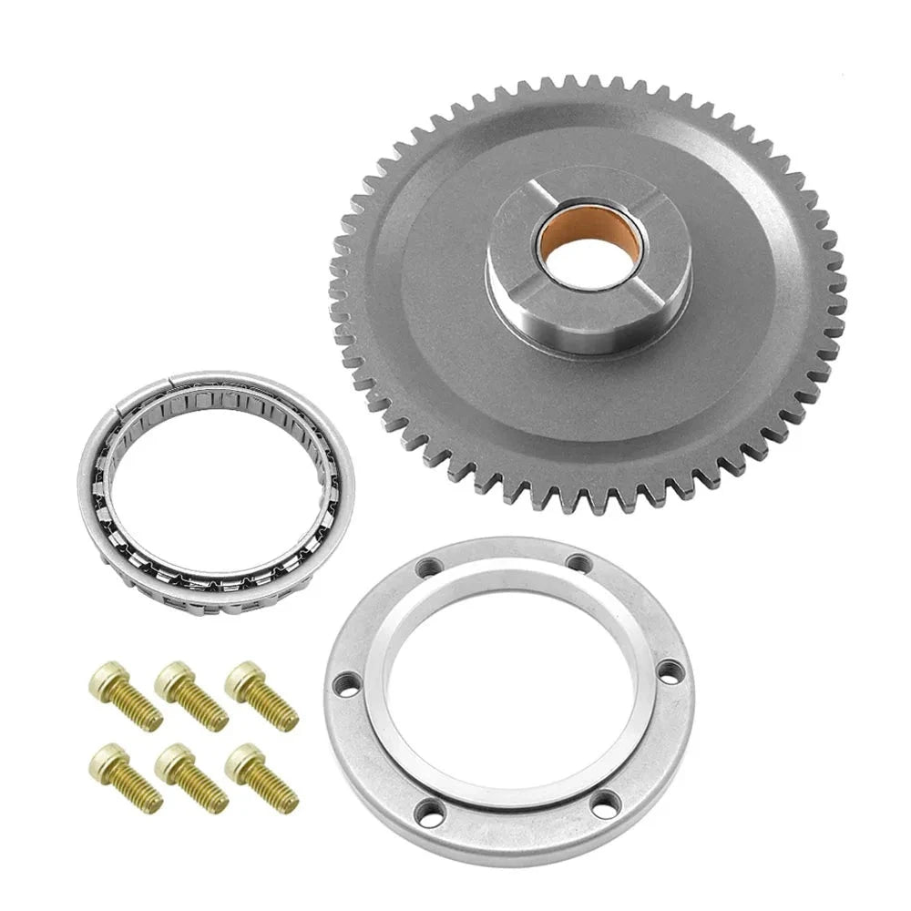 Starter Starting Clutch One Way Gear Bearing for Yamaha Grizzly /Bruin /Wolverine 350 2004-2009 OEM: 5UH-15517-00-00 5KM-15590-00-00 Mati Powersports