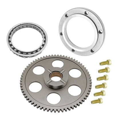 Starter Starting Clutch One Way Gear Bearing for Yamaha Grizzly Kodiak Rhino Wolverine 400 450 660 OEM: 15517 15590 Mati Powersports