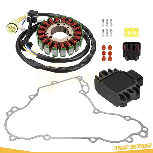 Stator w/ Voltage Regulator Gasket For Kawasaki KFX450R KSF450B 2008-2014 21003-0067 21066-0042