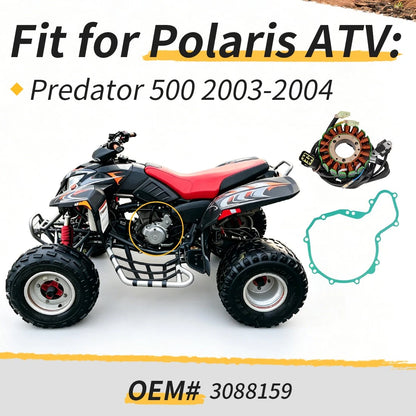 3088159 Stator w/ Gasket For Polaris Predator 500 2003-2004