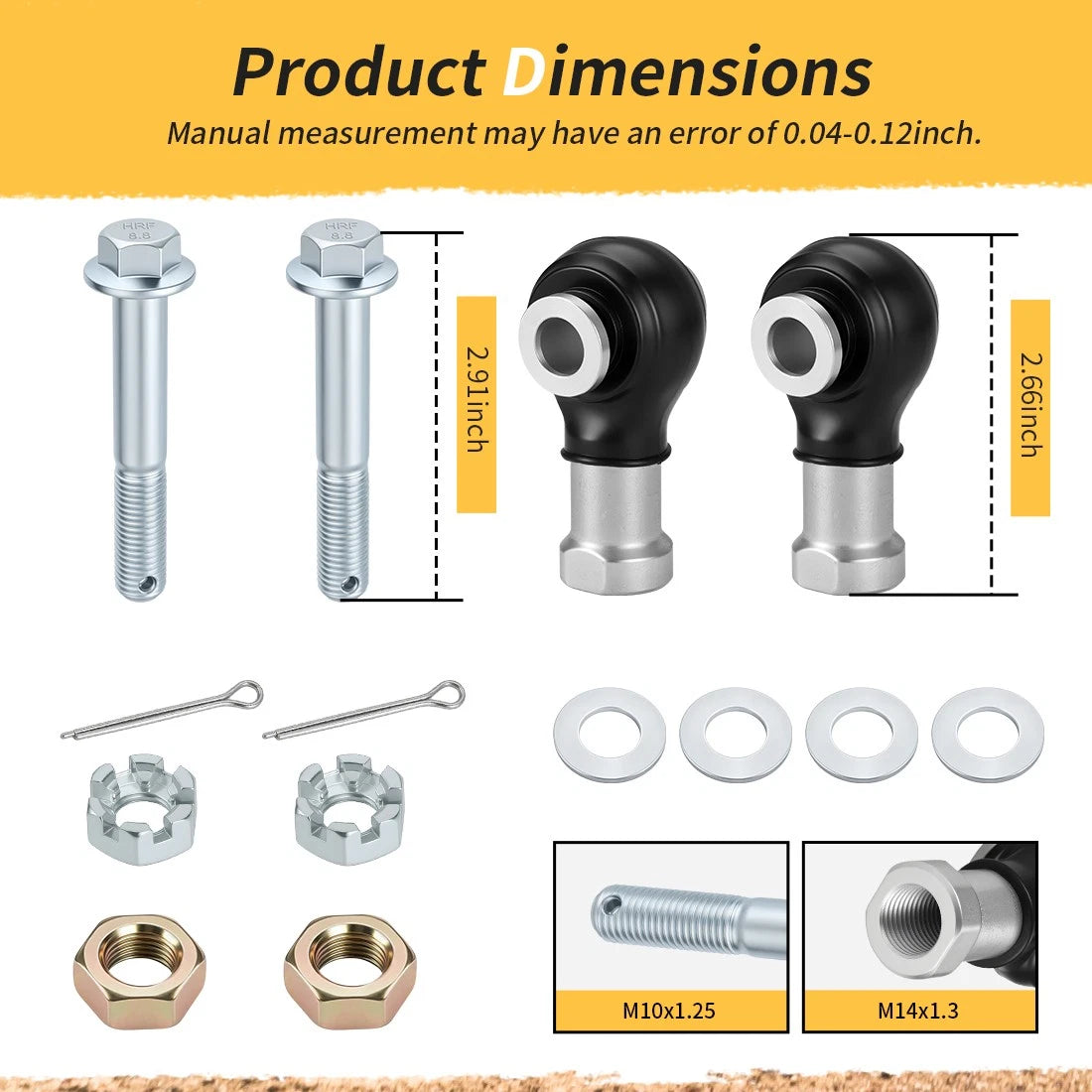 Steering Tie Rod End Kit For Polaris RZR 570 1000 XP Ranger 570 ETX EV ACE 500 570 900 7061189