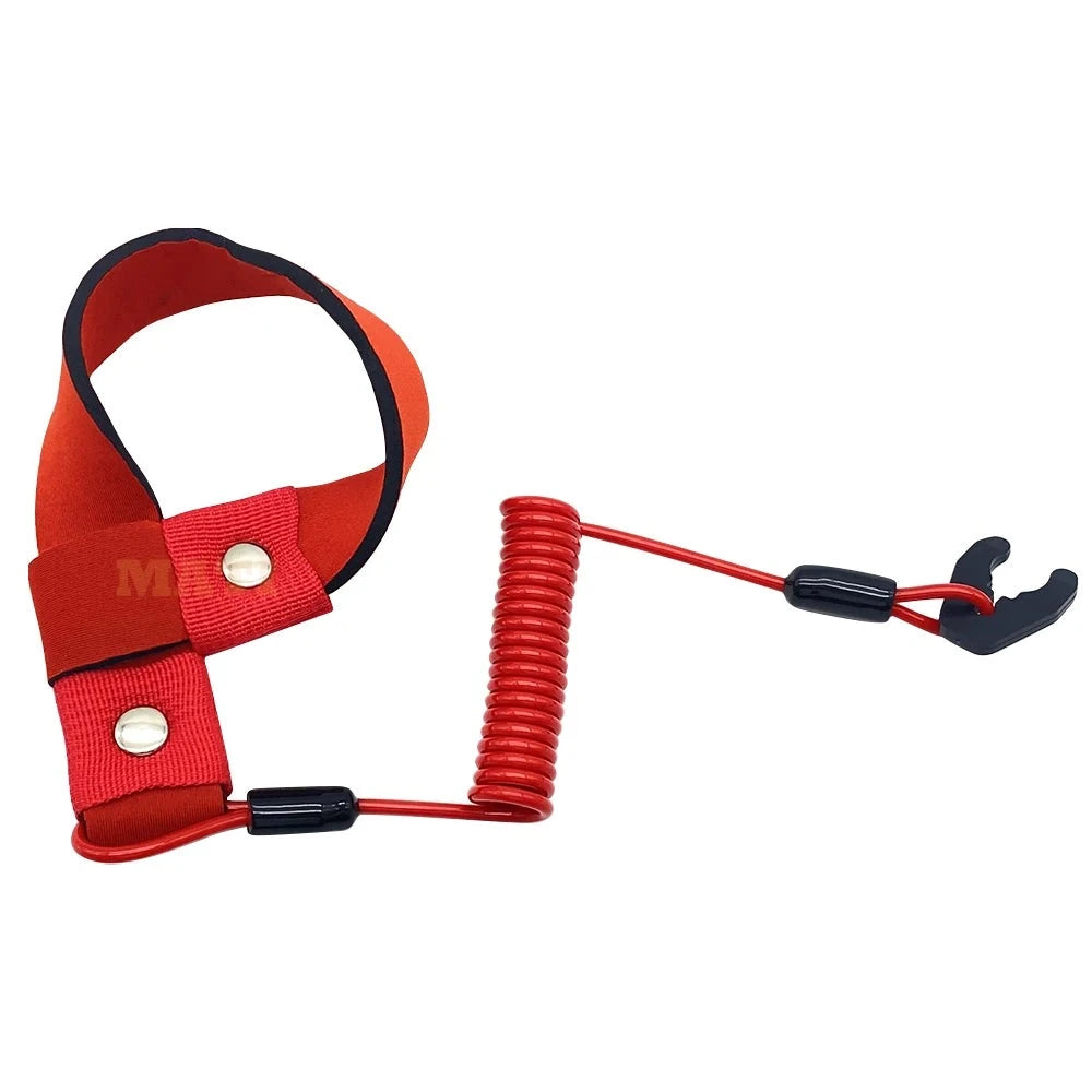Stop Kill Switch Safety Lanyard With Wrist Strap – For All Yamaha WaveRunner, WaveVenture, WaveRaider & More (Red)