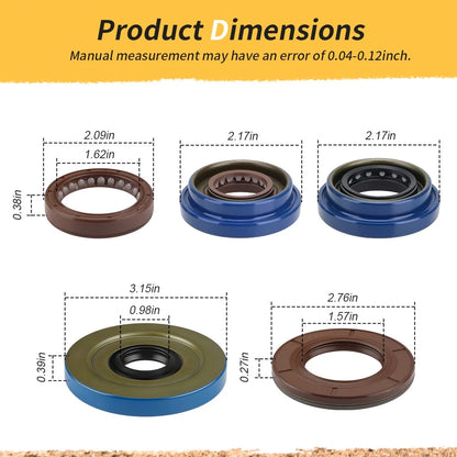 Transmission Axle Crankshaft Seal Kit Oil Seals For Polaris RZR Ranger 1000 900 3610284 3235052