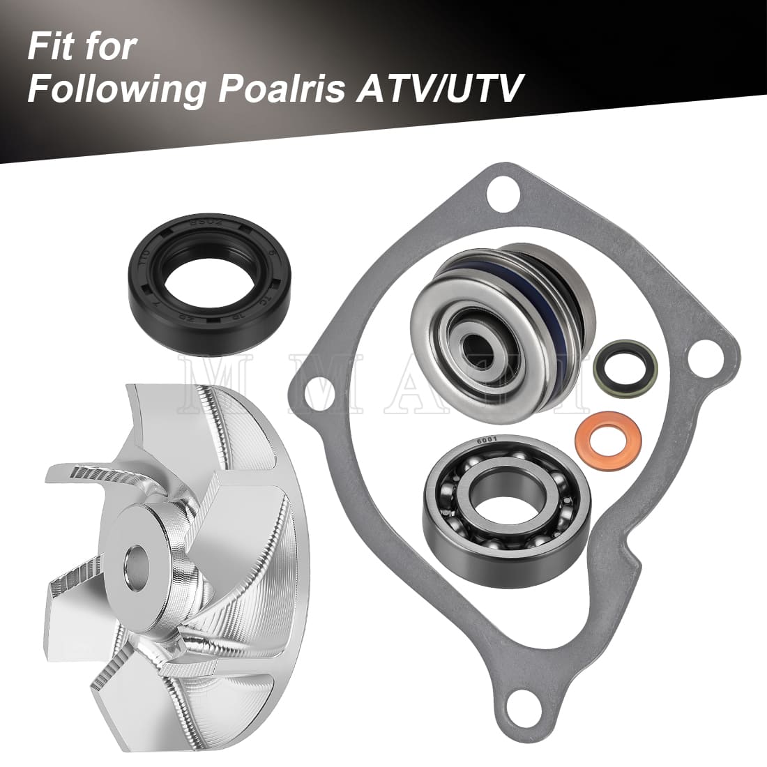 Water Impller & Water Pump Seal Rebuild Kit For Polaris  Sportsman Scrambler Magnum Ranger 400 425 450 500 1995-2014 3084837