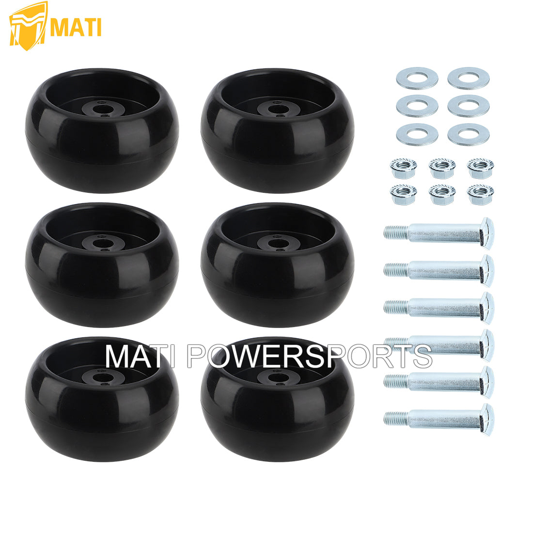 M MATI 6Pcs Deck Wheel Kit for Ferris IS700Z IS1500Z F125XT F160Z Craftsman Snapper Simplicity Murray CSSM CTX9000 YT2452 YT2652 ZT1842 ZT2042 ZT2142 EZT2042 SPX2242