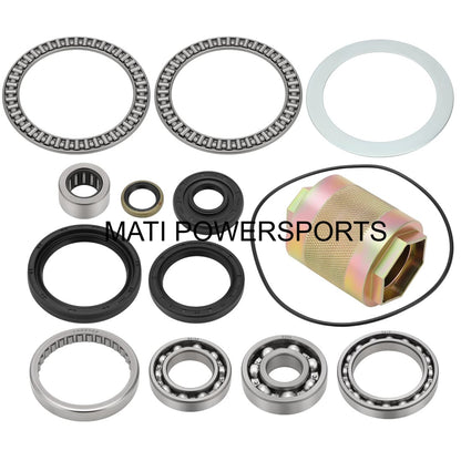 Front Differential Bearing Seal kit & Tool for Kawasaki KVF650 KVF750 Brute Force Prairie KVF360A/B/C 650 750