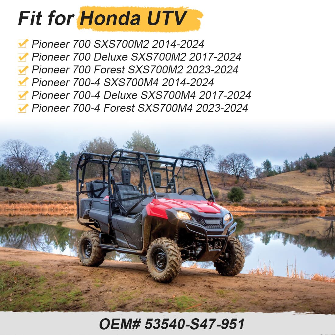 Tie Rod End Kit For Honda SXS700M2/M4 700-4 2014-2024 53540-S47-951