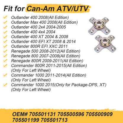 Front Rear Left or Right Wheel Hubs For Can-Am Outlander Renegade 330 400 500 650 800 MAX R 2004-2015 705501713