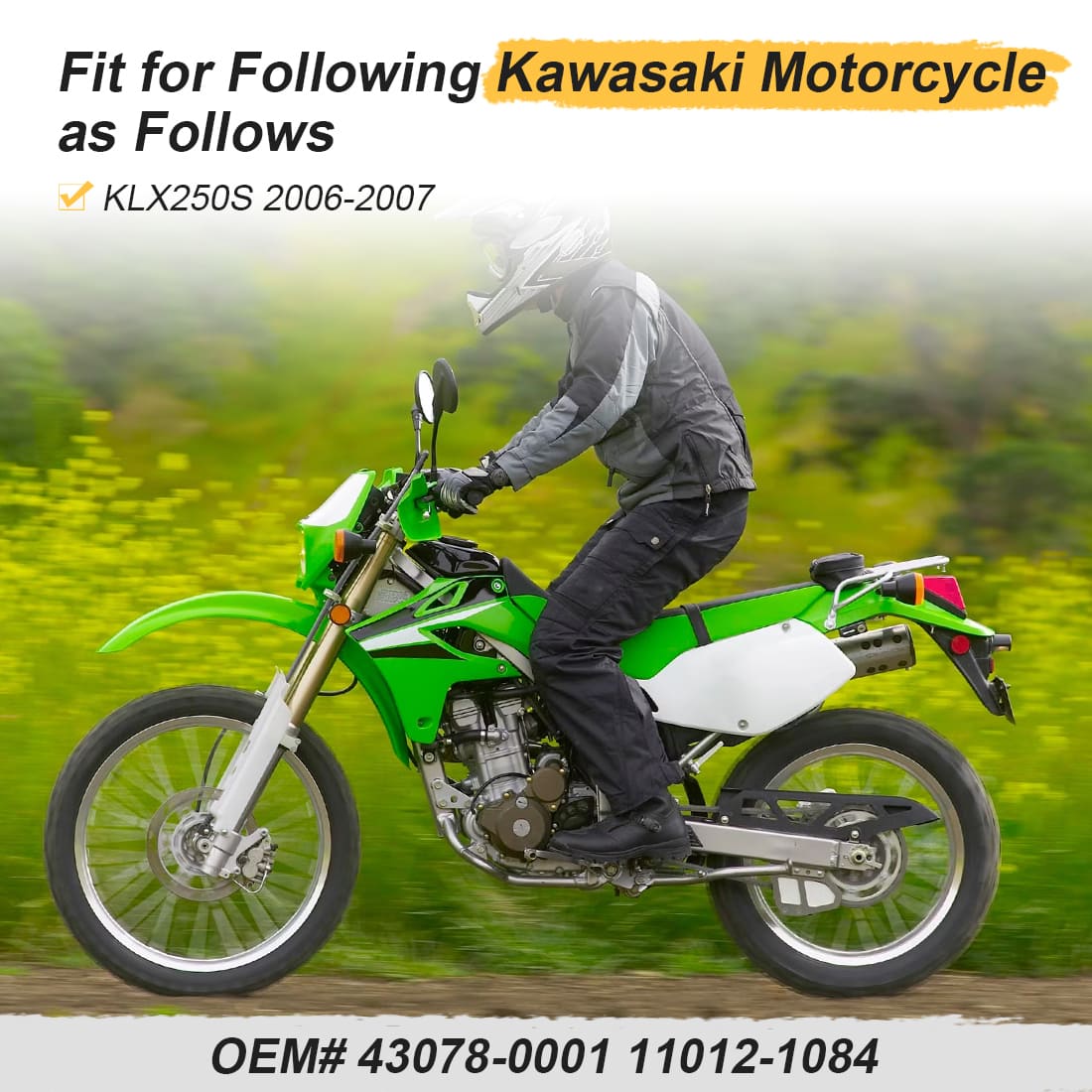 Coolant Reservoir Tank With Cap For Kawasaki KLX250S 2006-2007 43078-0001 11012-1084