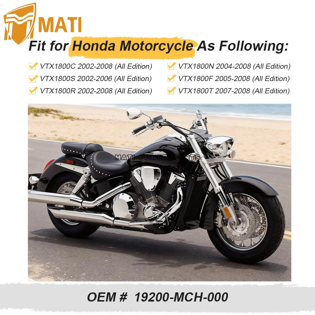 Water Pump Assembly For Honda VTX1800 All Edition 2002-2008 19200-MCH-000