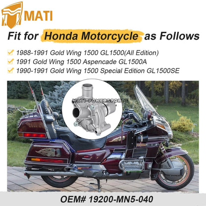 Water Pump Assy For Honda GL1500A/I/SE Gold Wing 1500 1988-1991 19200-MN5-040