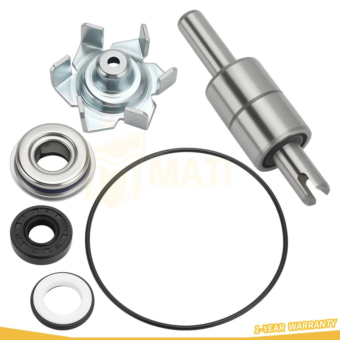 Water Pump Rebuild Kit w/ Impeller Shaft For Honda Shadow 600 750 1998-2007 19200-MBA-600
