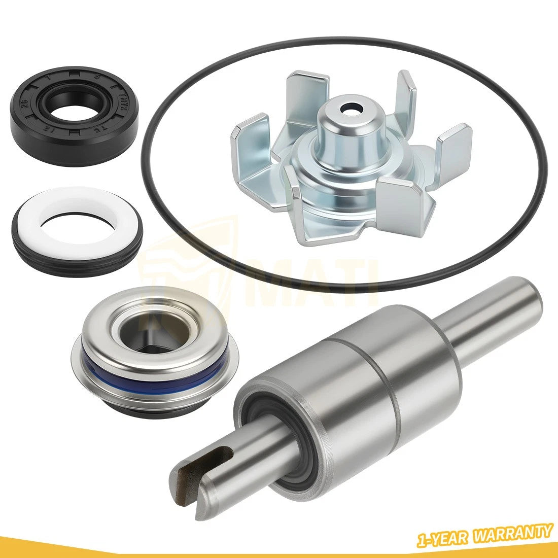 Water Pump Rebuild Kit w/ Impeller Shaft For Honda Shadow 600 750 1998-2007 19200-MBA-600