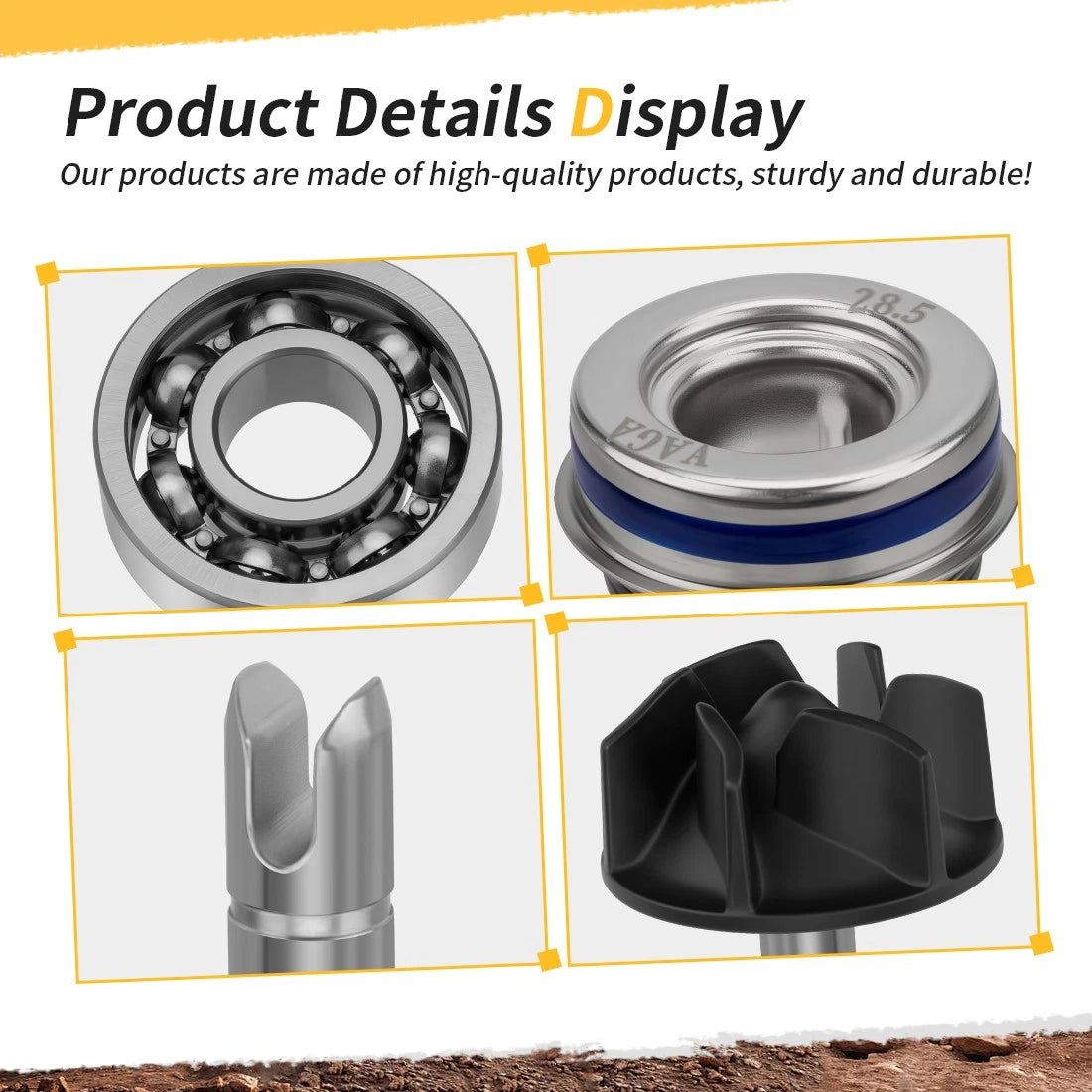 Water Pump Impeller Rebuild Repair Kit for Yamaha Viking Grizzly Kodiak Rhino 700 3B4-12450-00-00