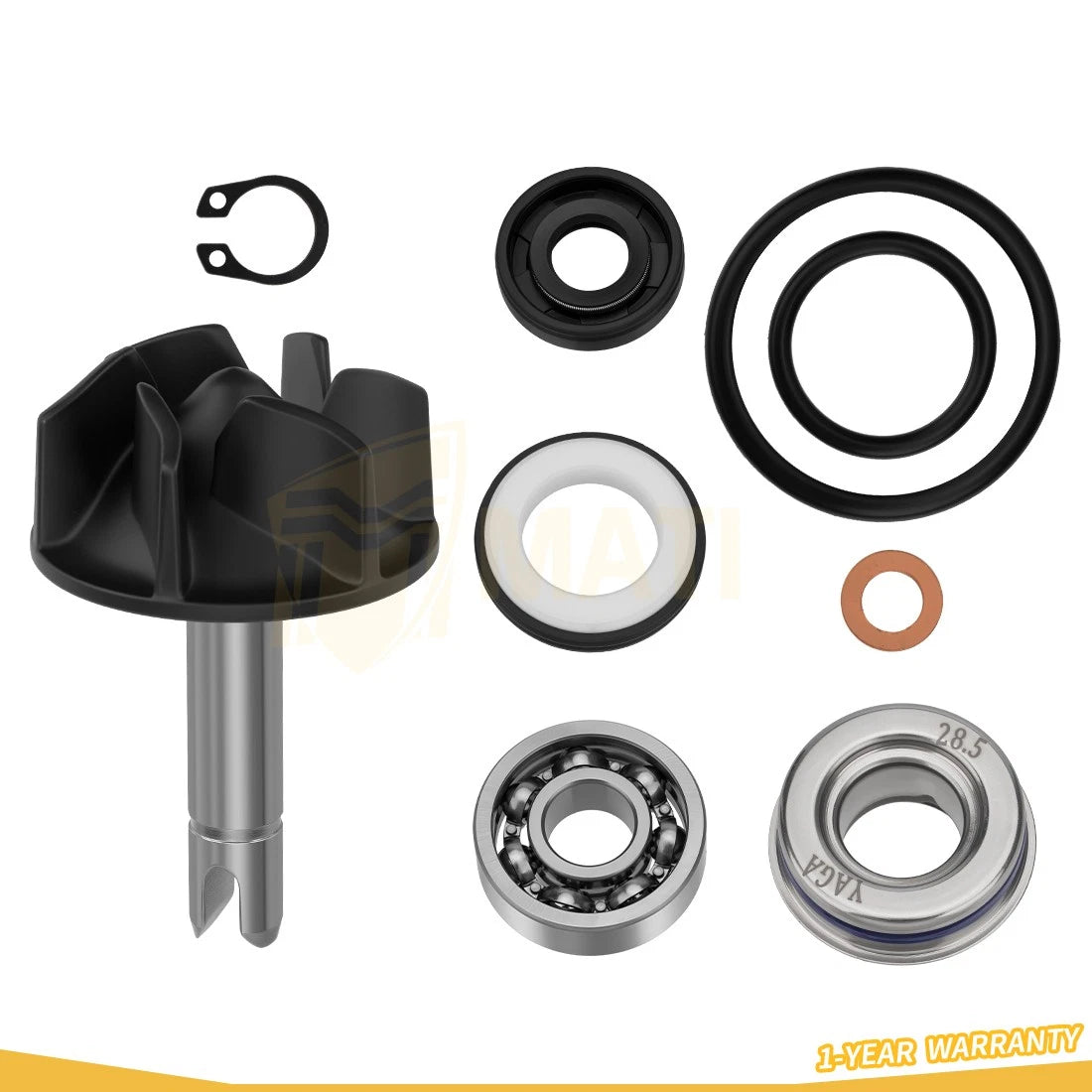 Water Pump Impeller Rebuild Repair Kit for Yamaha Viking Grizzly Kodiak Rhino 700 3B4-12450-00-00