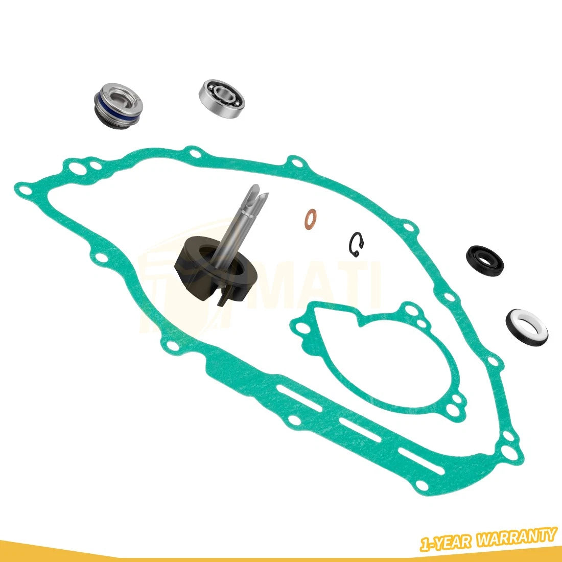 Water Pump Impeller Rebuild Repair Kit for Yamaha Viking Grizzly Kodiak Rhino 700 3B4-12450-00-00
