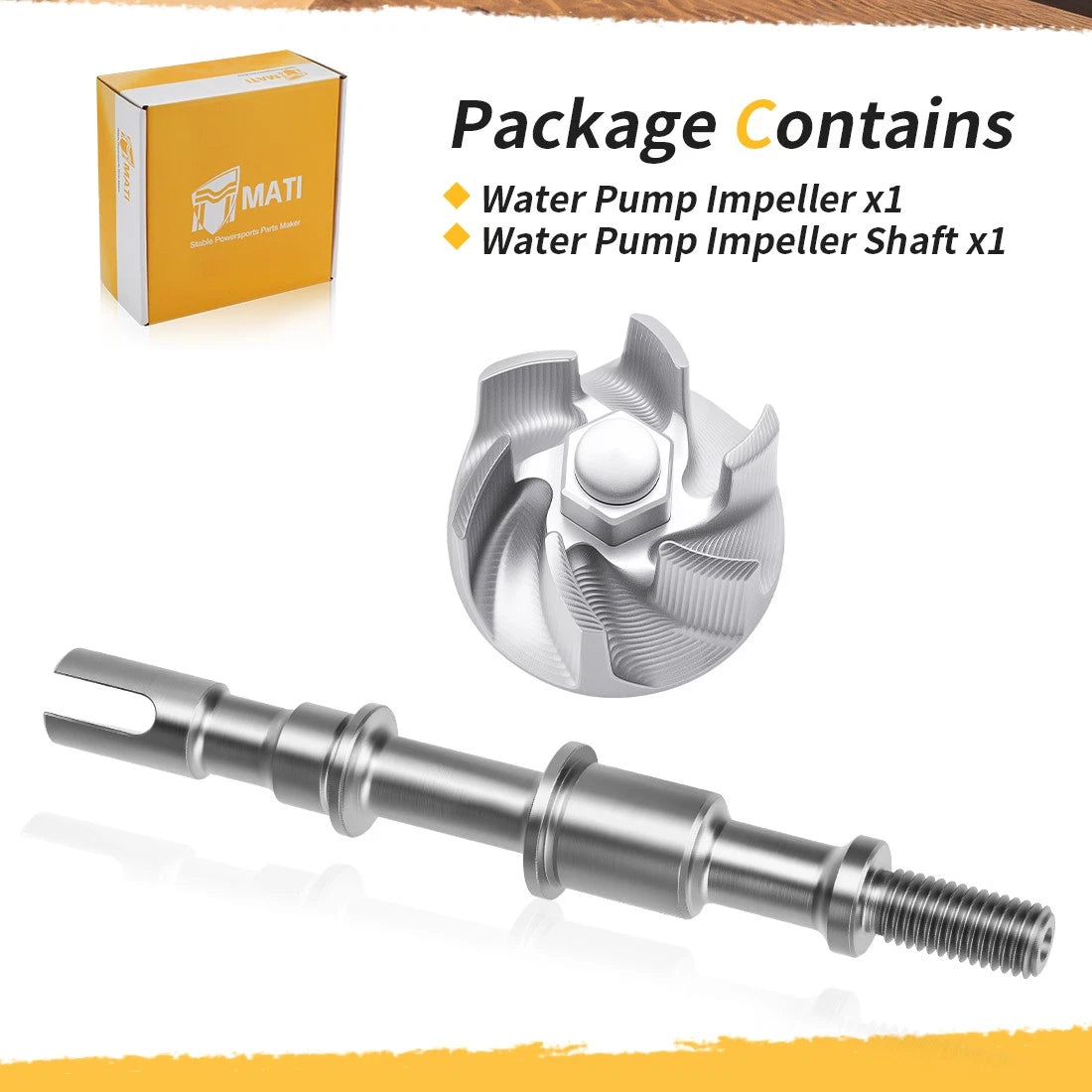Water Pump Impeller & Shaft For Kawasaki KVF300 Brute Force 300 2012-2024 59256-Y001 13107-Y006
