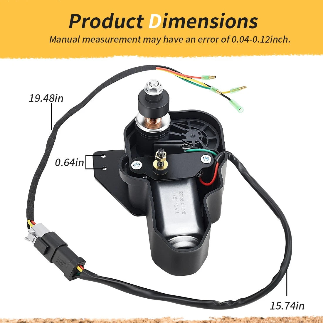 Windshield Wiper Motor For Polaris Ranger 1000 Pro 21-25 Pro XD Full-Size 23 - 26 2639007 2637637