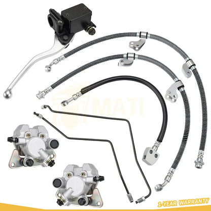 Front Brake Caliper Master Cylinder Hose Kit For Yamaha YFM600FW Grizzly 600 4x4 1998-2001
