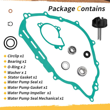 Water Pump Impeller Rebuild Repair Kit for Yamaha Viking Grizzly Kodiak Rhino 700 3B4-12450-00-00