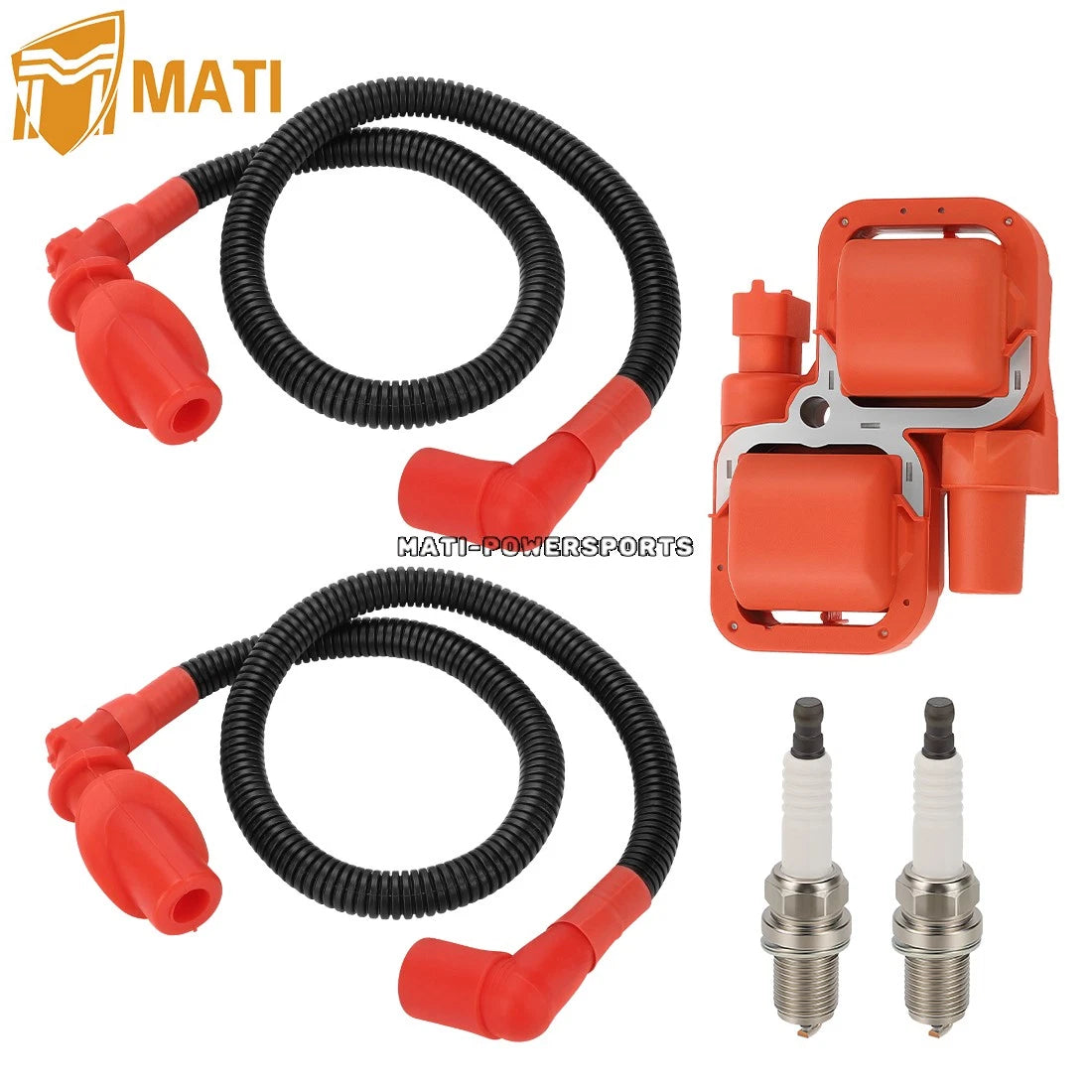 Ignition coil & Spark plug & Wire Cap For Polaris Sportsman Ranger RZR 700 800 2005-2016 4010425