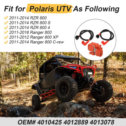 Ignition coil & Spark plug Wire Cap For Polaris Ranger 800 2011-2017 RZR 800 4/S 2011-2014 4010425