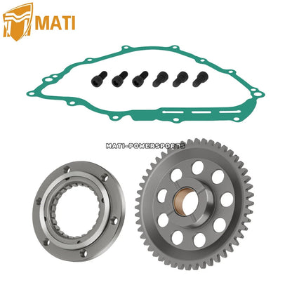 Starter One Way Clutch Idler Gear Gasket Kit For Yamaha YFM550 YFM700 YXM700 YXC700 YXR700 2007-2024