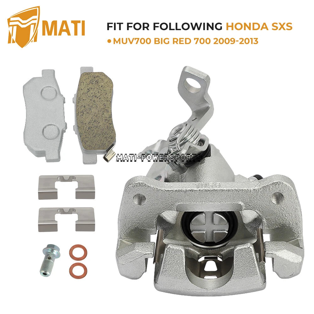Rear Right Brake Caliper & Ceramic Brake Pads for Honda Big Red 700 MUV700 09-13