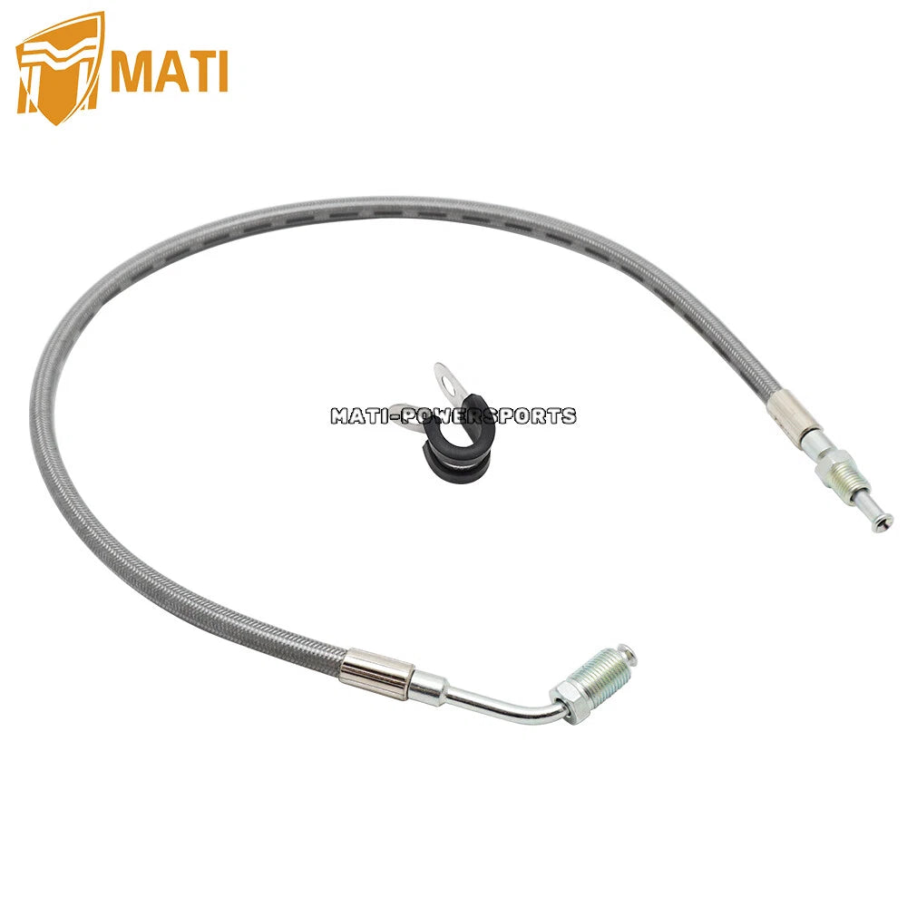 Front Left Brake Line With Fitting for Polaris Magnum Trail Boss 325 330 2001-2004 Xplorer 250 400 Xpedition 325 425 1910474