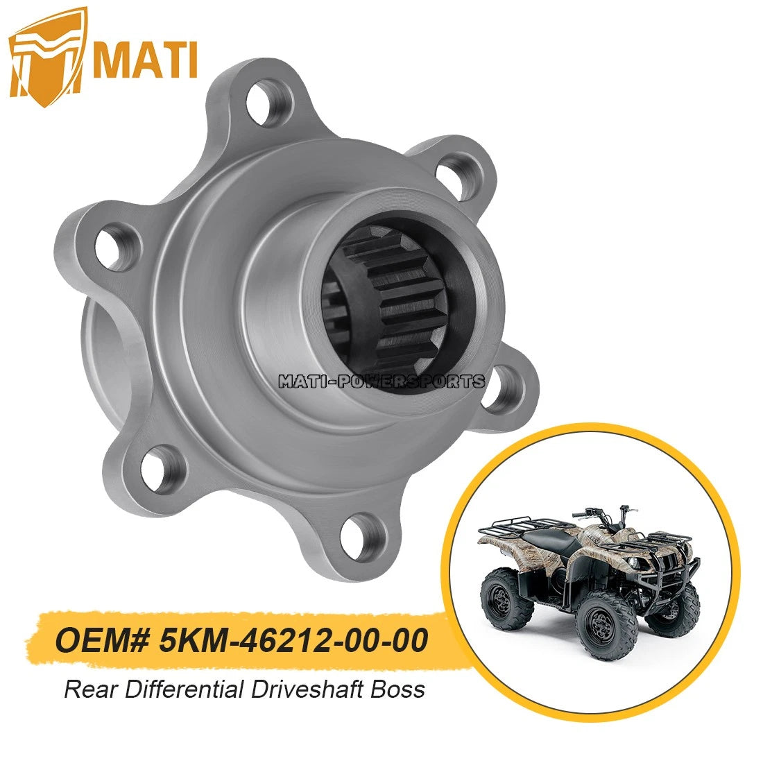 Rear Differential Driveshaft Boss For Yamaha YFM660F Grizzly 660 2002-2008 5KM-46212-00-00