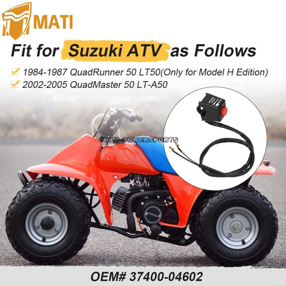 Left Kill Switch Assembly For Suzuki LT50 LT-A50 QuadRunner QuadMaster 50 37400-04602