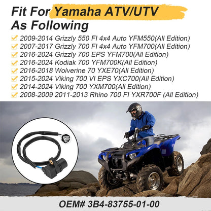 Speed Sensor For Yamaha Grizzly Viking Rhino 550 700 2007-2024 3B4-83755-01-00