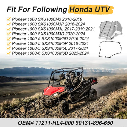 Oil Pan And Gasket For Honda Pioneer 1000 SXS1000M3 SXS1000M5 SXS1000M6 2016-2024 11211-HL4-000
