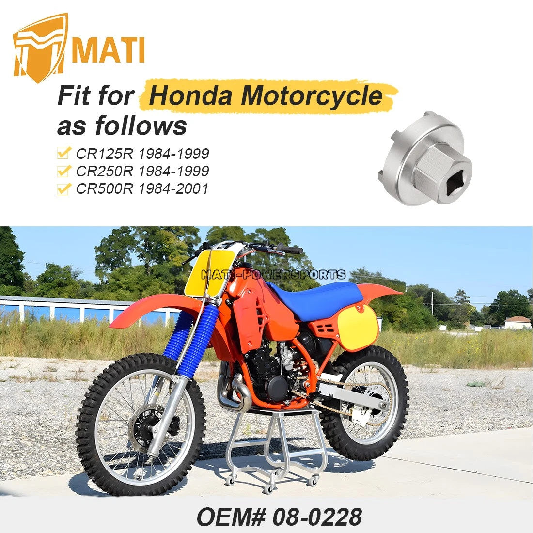 44mm Rear Wheel Bearing Seal Retainer Tool For Honda CR125R CR250R CR500R 1984-2001 08-0228