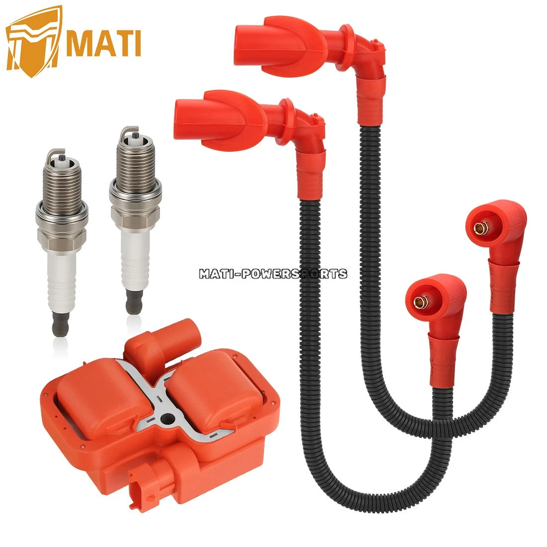 Ignition coil & Spark plug & Wire Cap For Polaris Sportsman Ranger RZR 700 800 2005-2016 4010425