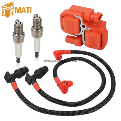 Ignition coil & Spark plug & Wire Cap For Polaris Ranger 800 2011-2017 RZR 800 4/S 2011-2014 4010425