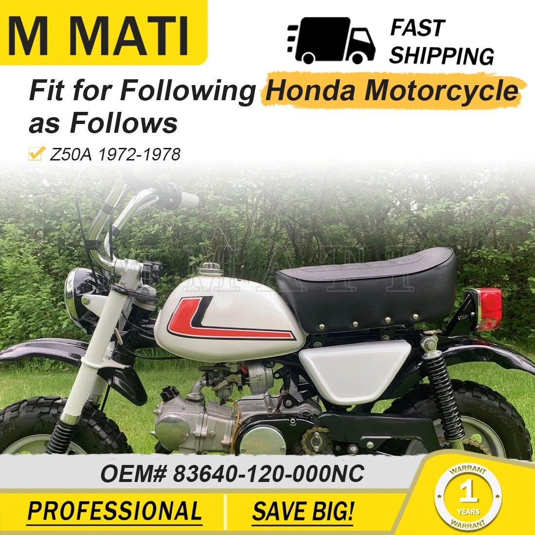 White AirBox Left Side Cover For Honda Z50A 1972-1978 83640-120-000NC