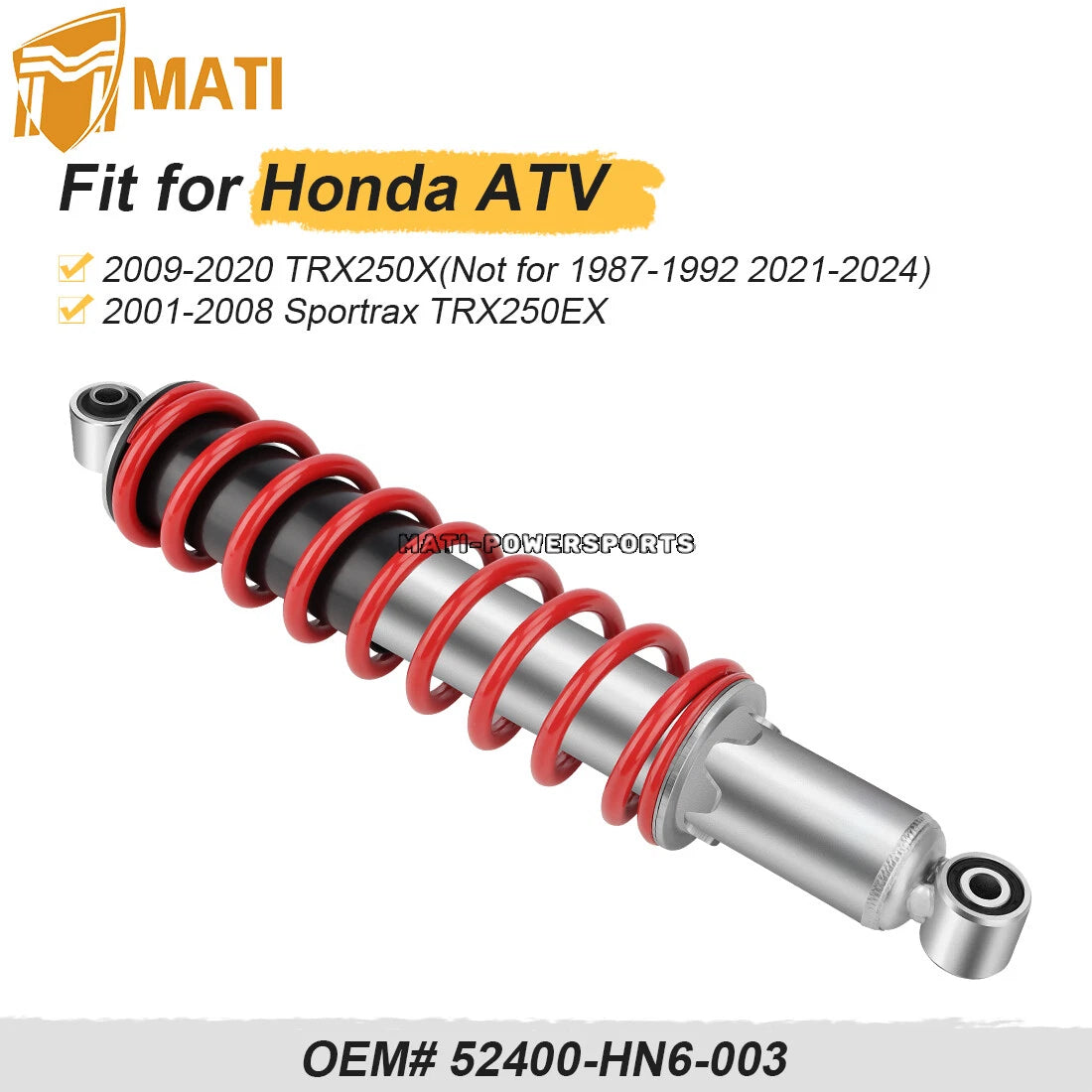 Rear Shock Absorber For Honda Sportrax TRX250EX 2001-2008 TRX250X 2009-2020 52400-HN6-003