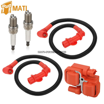 Ignition coil & Spark plug & Wire Cap For Polaris Sportsman Ranger RZR 700 800 2005-2016 4010425