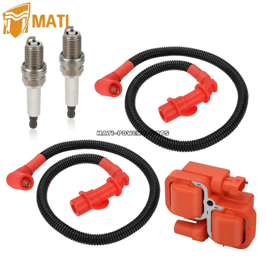 Ignition coil & Spark plug & Wire Cap For Polaris Sportsman Ranger RZR 700 800 2005-2016 4010425