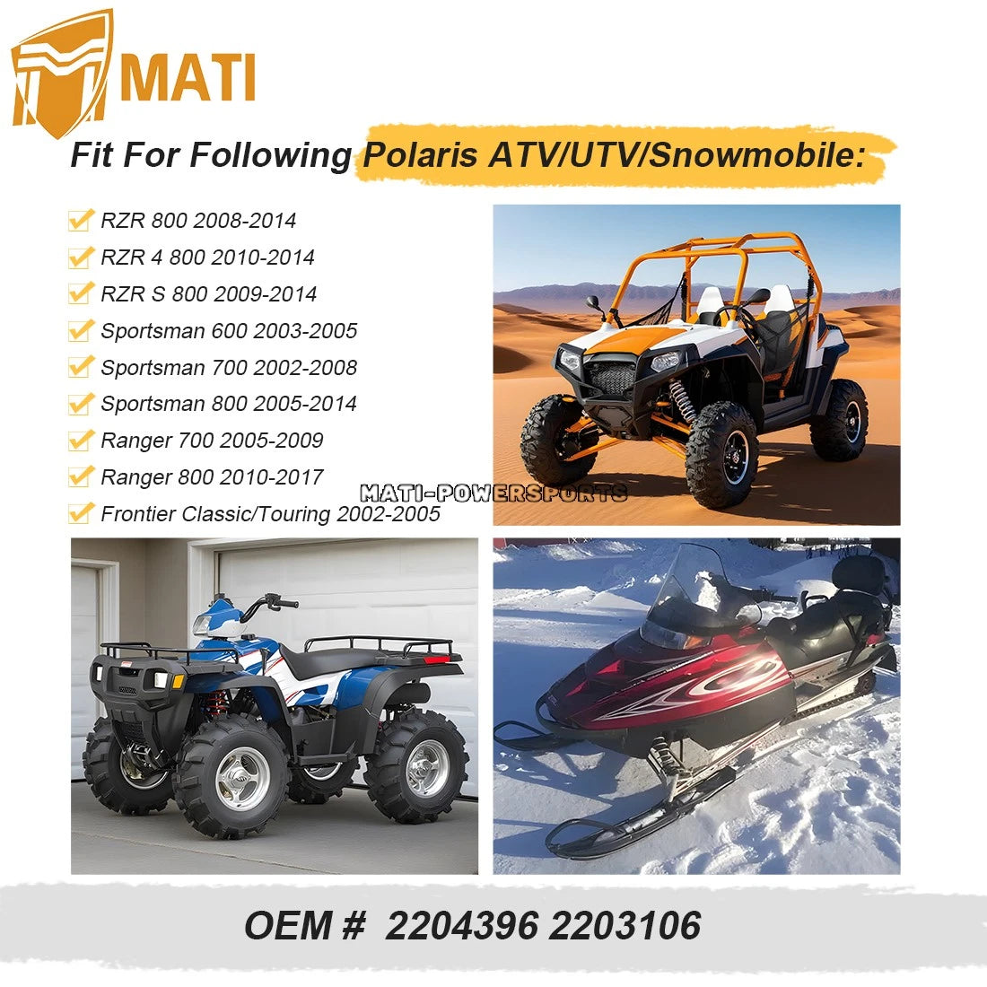 Camshaft & Gear for Polaris RZR 800 S 4 Sportsman Ranger 700 800 600 2204396 2203106