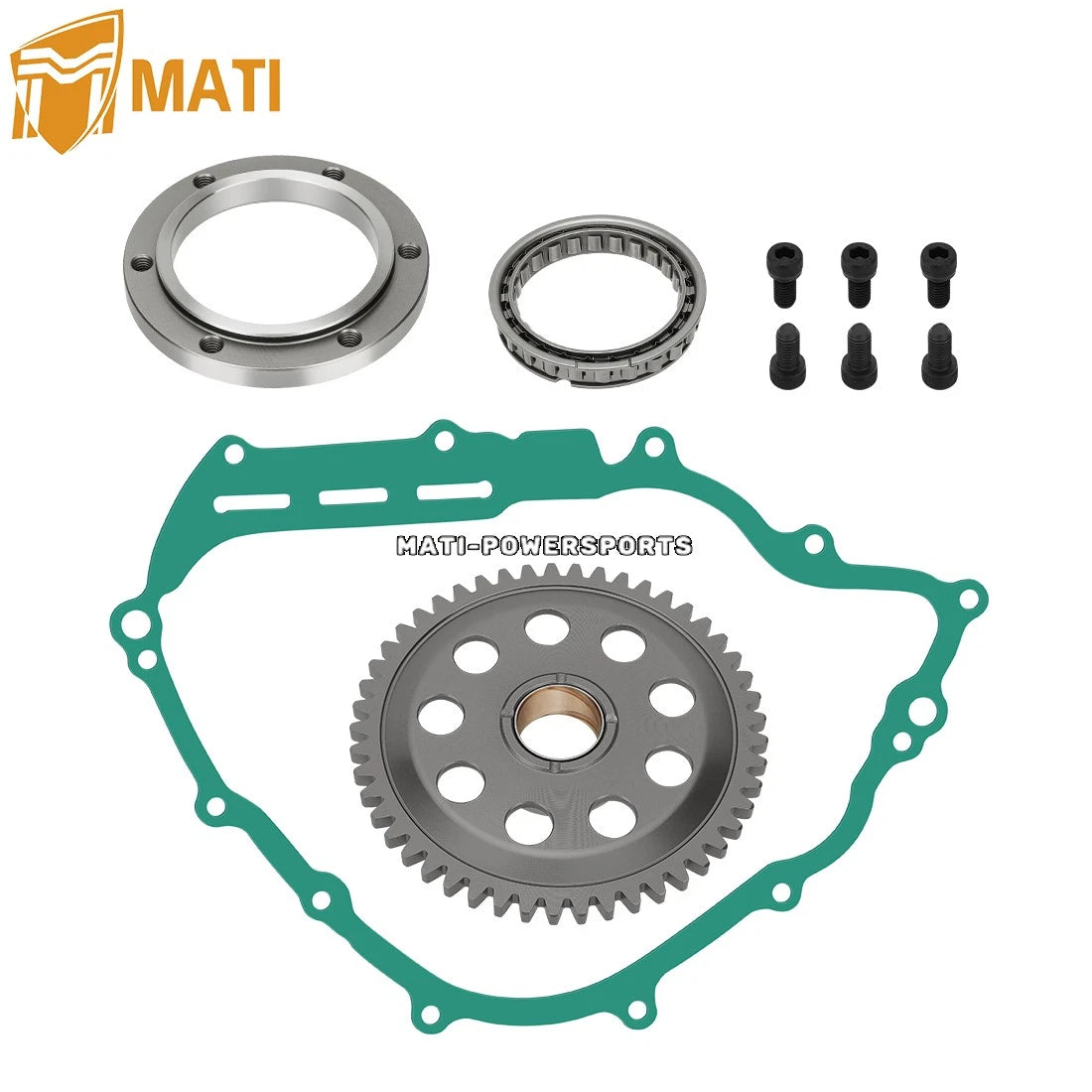 Starter One Way Clutch Idler Gear Gasket Kit For Yamaha YFM550 YFM700 YXM700 YXC700 YXR700 2007-2024