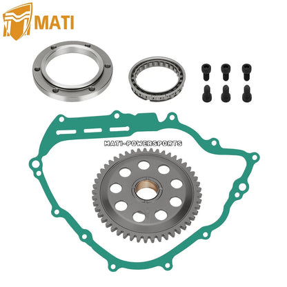Starter One Way Clutch Idler Gear Gasket Kit For Yamaha YFM550 YFM700 YXM700 YXC700 YXR700 2007-2024
