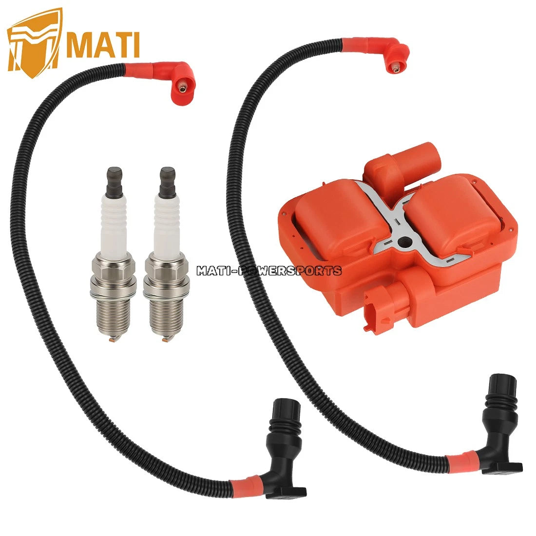 Ignition coil & Spark plug & Wire Cap For Polaris Ranger 800 2011-2017 RZR 800 4/S 2011-2014 4010425