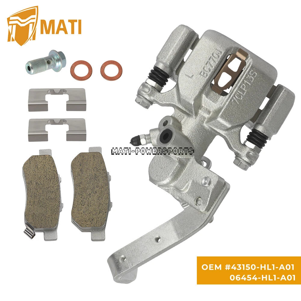 Rear Left Brake Caliper & Ceramic Brake Pads for Honda Big Red 700 MUV700 09-13