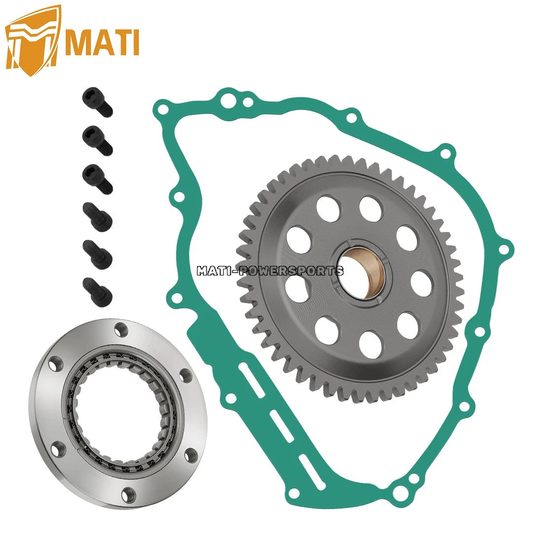 Starter One Way Clutch Idler Gear Gasket Kit For Yamaha YFM550 YFM700 YXM700 YXC700 YXR700 2007-2024