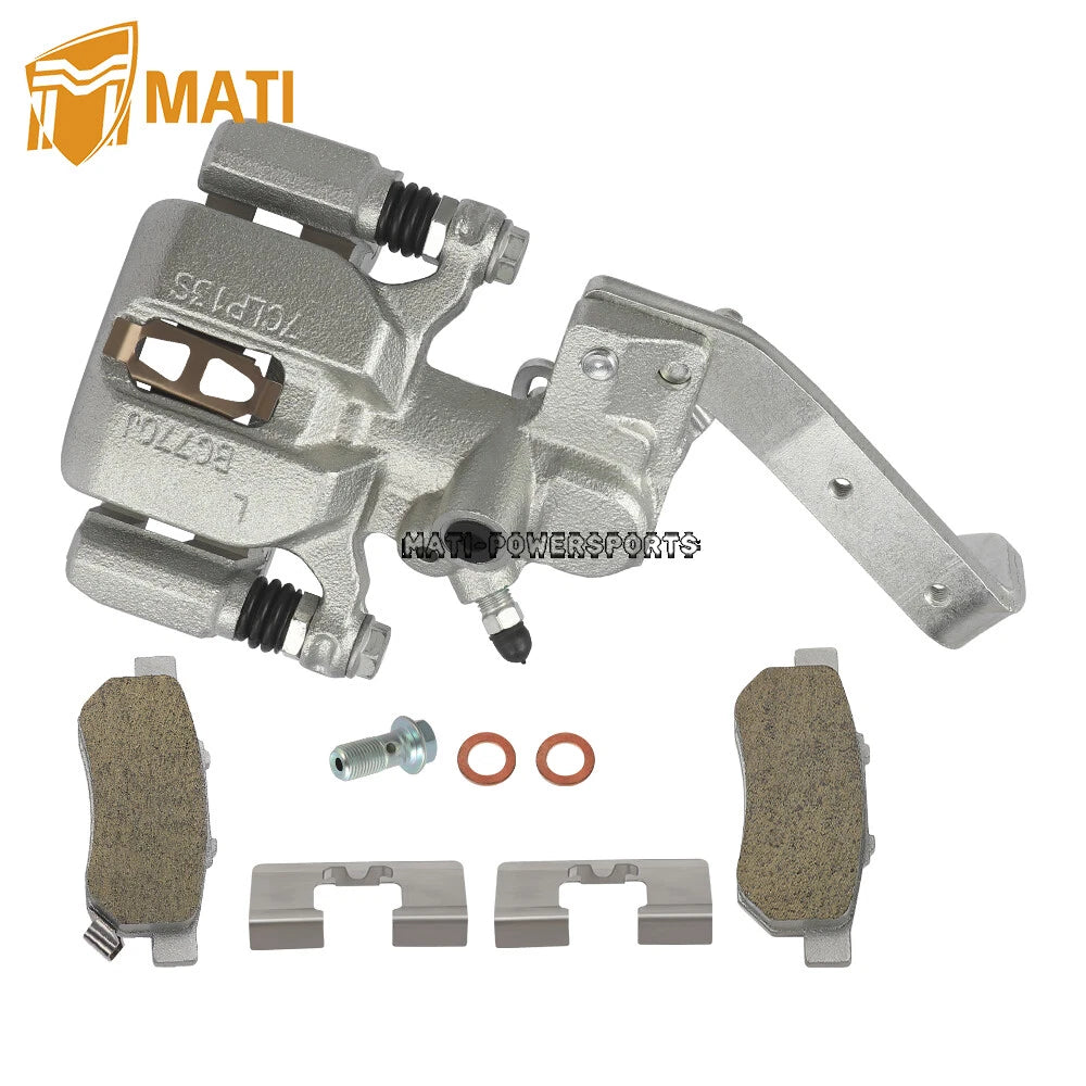 Rear Left Brake Caliper & Ceramic Brake Pads for Honda Big Red 700 MUV700 09-13
